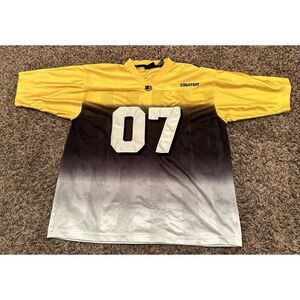 Vintage Starter Football Jersey Mens XL Blank Yellow Gray Y2K Baggy Skater #07